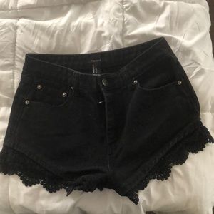 Black Jean Shorts